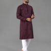 Classic Designer Kurta for Men made from soft cotton with elegant Val-Moti Butta work. Comfortable, stylish and perfect for weddings, festivals, parties and traditional occasions. product image 9