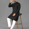 Classic Designer Kurta for Men made from soft cotton with elegant Val-Moti Butta work. Comfortable, stylish and perfect for weddings, festivals, parties and traditional occasions. product image 2