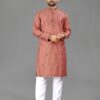 Classic Designer Kurta for Men made from soft cotton with elegant Val-Moti Butta work. Comfortable, stylish and perfect for weddings, festivals, parties and traditional occasions. product image 3