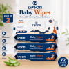 ZIPSON Baby Wet Wipes Pack of 3 with 72 wipes each