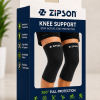 ZIPSON black knee support sleeves with branded box packaging