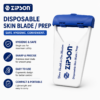 ZIPSON disposable skin prep razor with ergonomic grip and protective cap