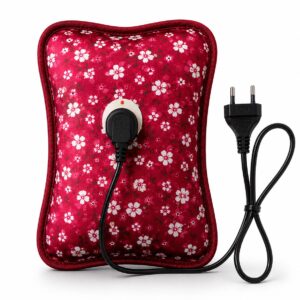 ZIPSON red floral electric warm bag with two-pin charging cable