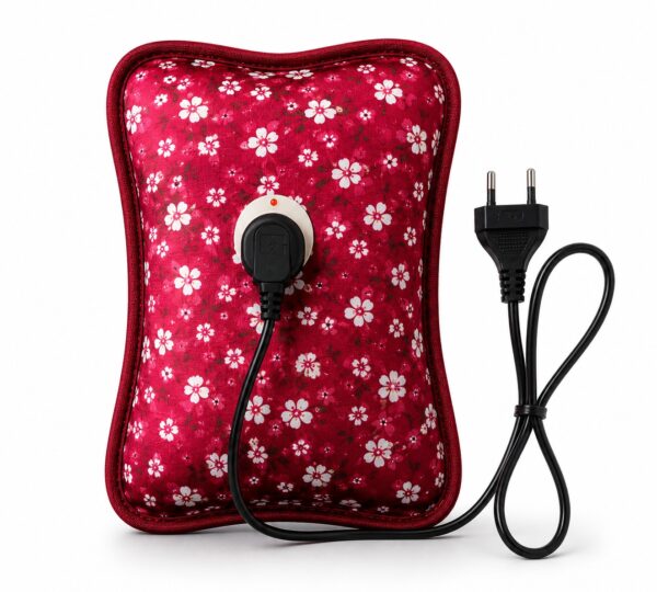 ZIPSON red floral electric warm bag with two-pin charging cable