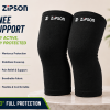 Pair of ZIPSON black knee support sleeves with breathable compression design